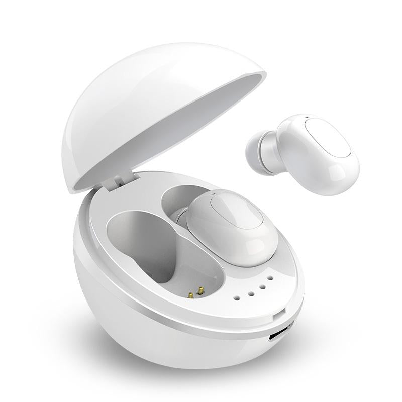 V562-W0105SXPI-202508281521-00 Wireless Bluetooth Earphones - Space Capsule Shape with Magnetic Charging Box & Lanyard - White - Image 1