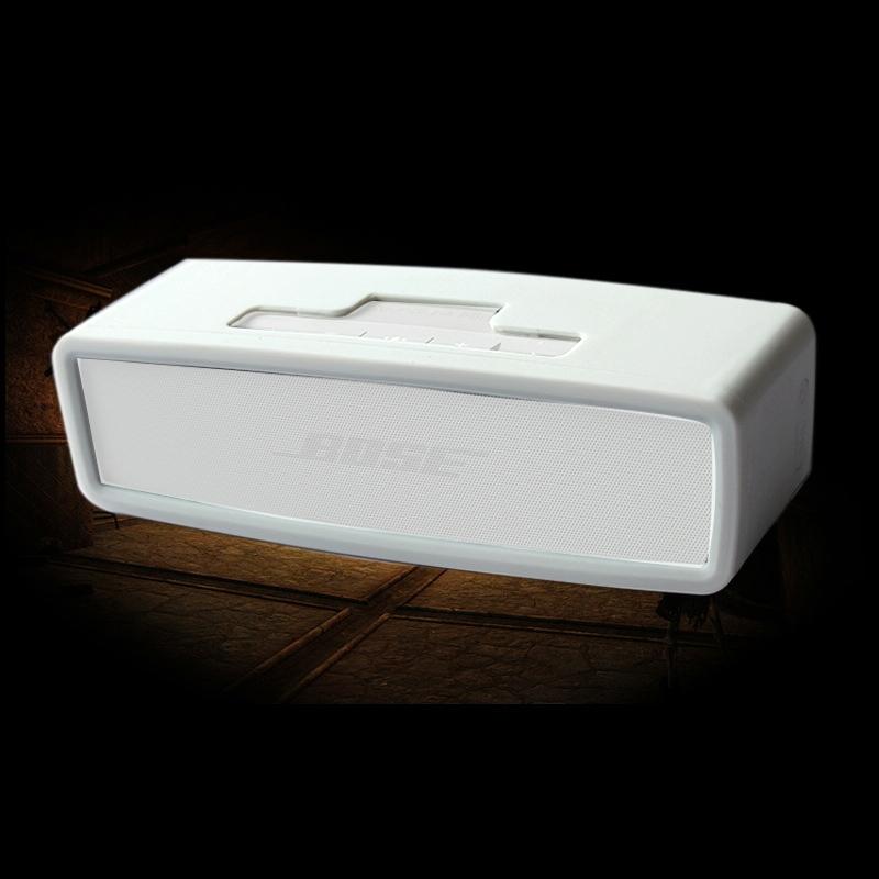 V562-W1819G7PI-202508281625-00 Shockproof Soft Silicone Case for Bose Soundlink Mini 1 / 2 Bluetooth Speaker - White - Image 1