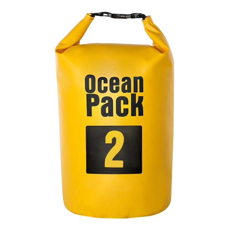 V562-Y0885GO-202508282225-00 Waterproof Outdoor Dry Bag 2L Pvc Barrel Bag For Ultimate Protection - Yellow - Image 1
