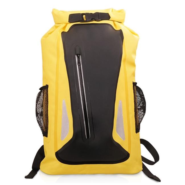 V562-Y6585GO-202508290016-00 25L Outdoor Waterproof Dual Shoulder Strap Dry Bag Pvc Barrel Design - Yellow - Image 1