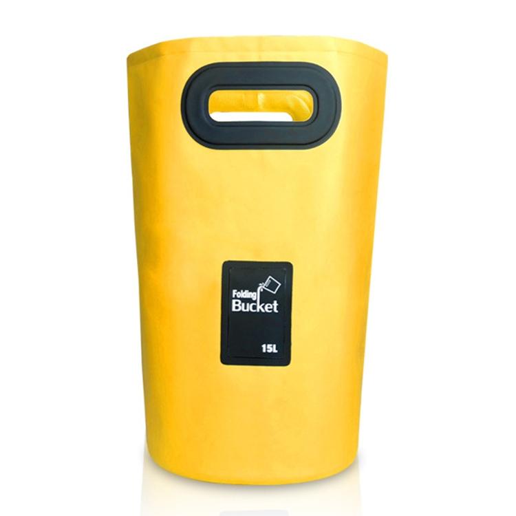 V562-Y8985GO-202508282230-00 15L Outdoor Portable Folding Sink Pvc Collapsible Bucket - Yellow - Image 1