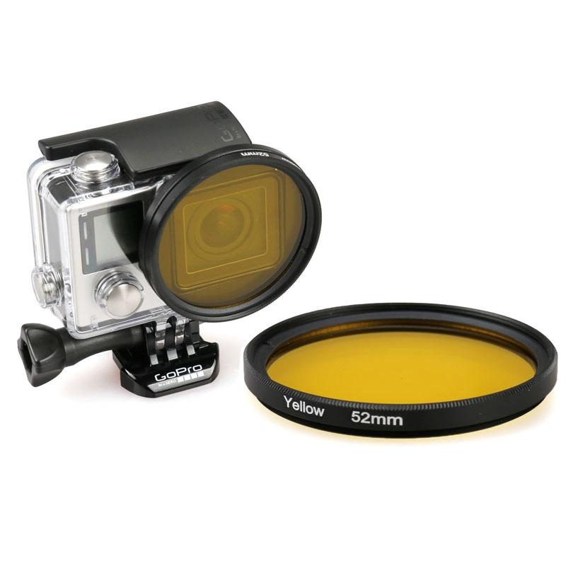 V562-Y9930-PLD-S-202508290331-00 Uv Lens Filter for Gopro Hero 4 / 3 - 52mm Round Circle - Yellow - Image 1