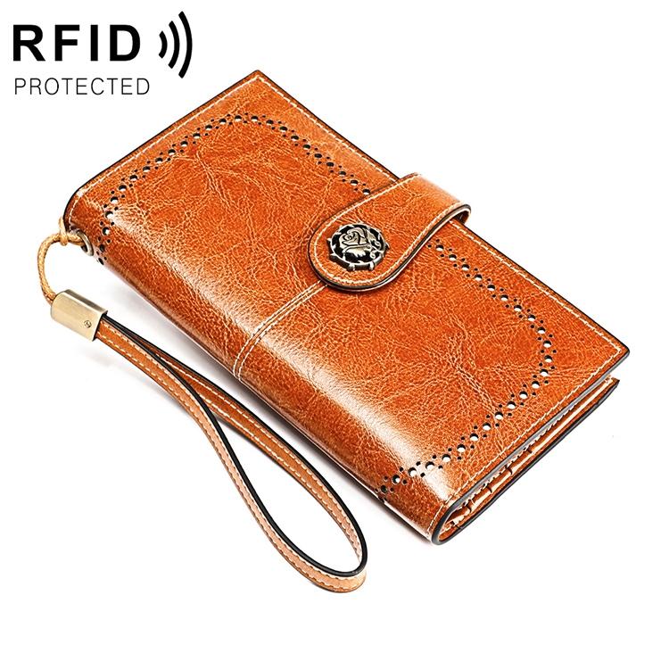 V562-Z5022BCC-202508281740-00 Women Anti-magnetic Rfid Wallet - Compact & Secure - Brown - Image 1