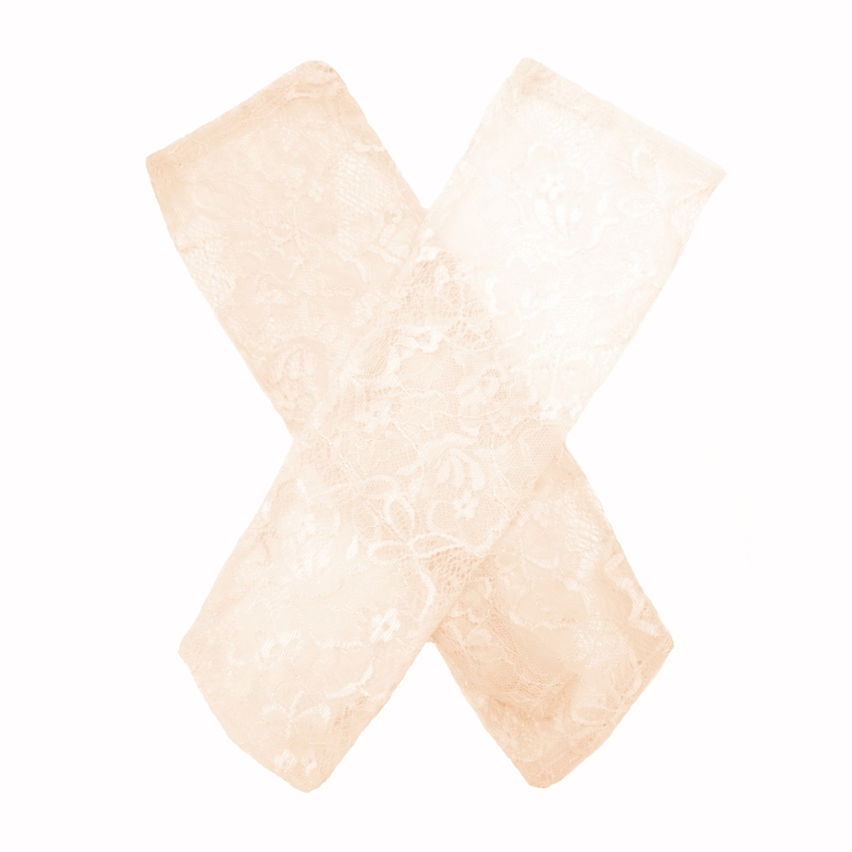 V563-76-0034-BLUSH-202508270820-00 Dents Lace Fingerless Elbow Length Mitten Glove - Blush - Image 1