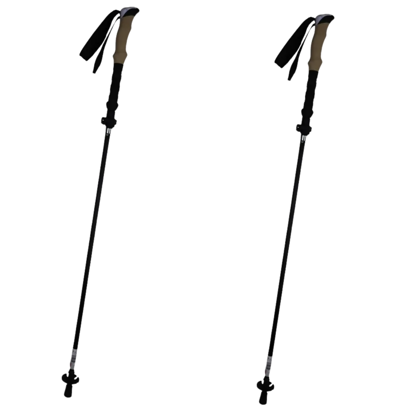 V563-82716-2PCS-202508190815-00 2x Telescopic Adjustable Hiking Pole Folding Walking Stick Adjustable Trekking 105cm - 125cm - Image 1