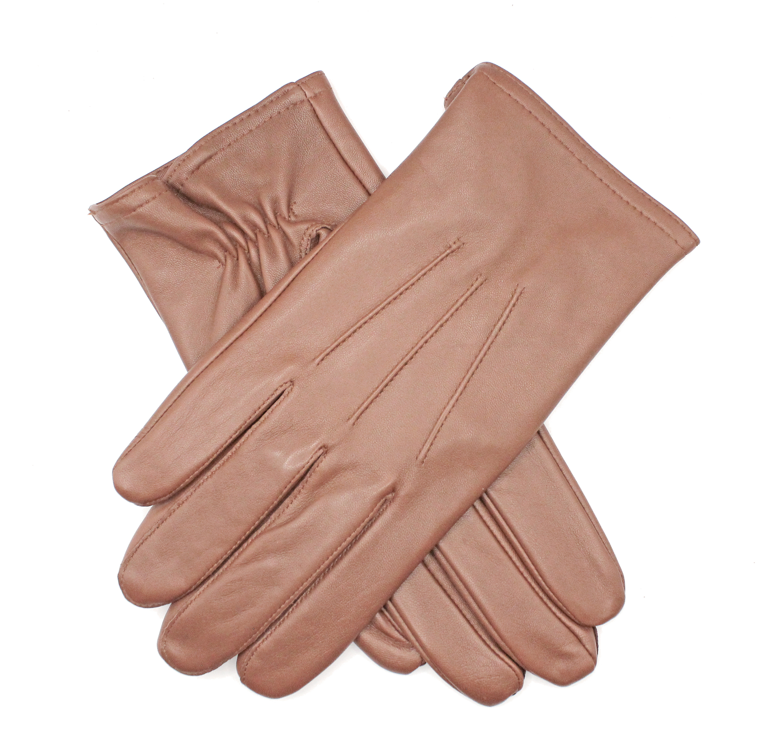 V563-DENTS-75-0003-COGNAC-XL-202508210810-00 Dents Mens Genuine Full Grain Leather Gloves 3 Point Stitch Fleece Lined Warm Winter - Cognac - X-Large - Image 1