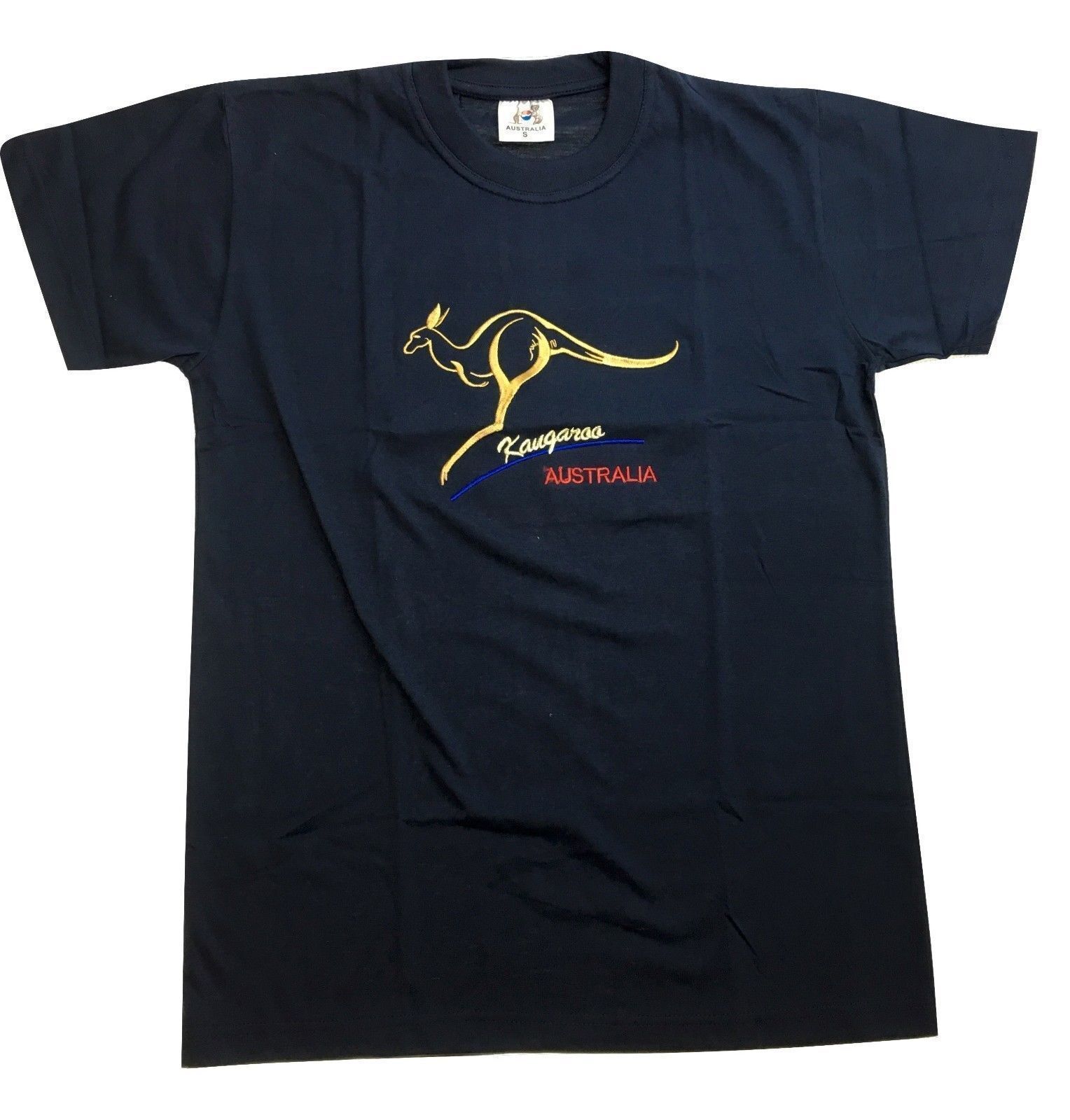 V563-ET10-NAVY-XL-202508190830-00 Adult Australian Kangaroo T Shirt Australia Day 100% Cotton Souvenir Tee Top - Navy - XL - Image 1