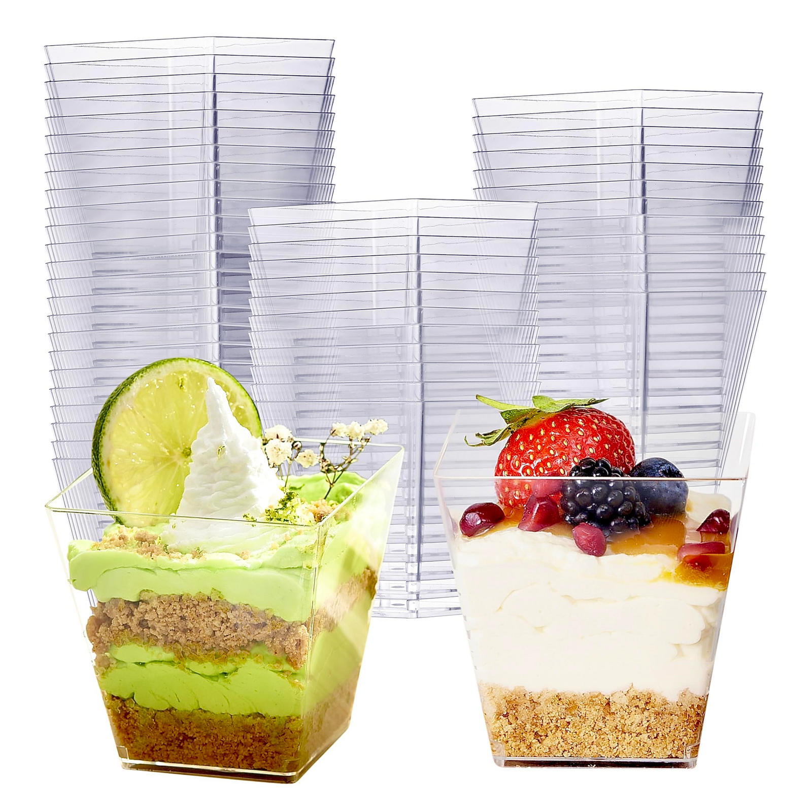 V563-HP0715-8-1BOX-202508190855-00 288x Premium Plastic Square Dessert Cups BPA Free Extra Strong Bulk - Image 1
