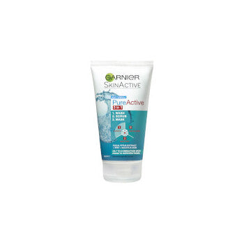 V604-122809-202508280346-00 Garnier SkinActive PureActive 3-in-1 Wash, Scrub and Mask 150ml - Image 1