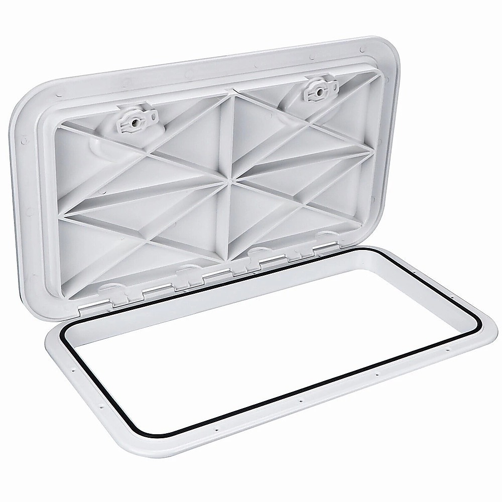 V63-952881-202509221031-00 White Marine Boat Access Hatch – Deck Inspection Storage Lid for Boat or RV - Image 1