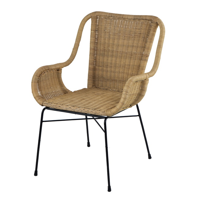 V637-20817-202508251535-00 Palmview Rattan Armed Dining Chair Natural 86cm - Image 1