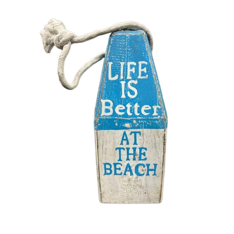 V637-33830STP-202508251430-00 Handcrafted Aqua Blue House Door Stop 30cm - Image 1