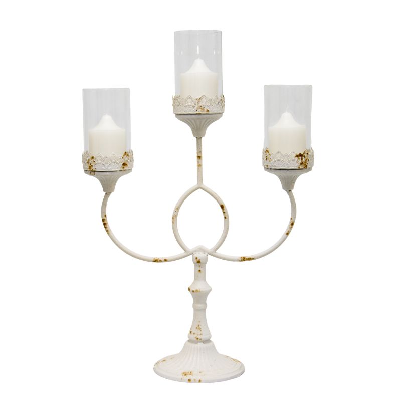 V637-37088CDL-202508251455-00 French Provincial 3-Pillar Candelabra Centerpiece 64cm - Image 1