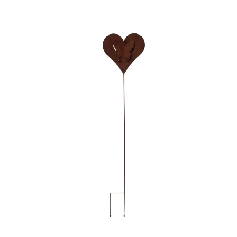 V637-40466HRT-202508251520-00 Heart W 3D Butterfly Cut Out Garden Stake 116cm - Image 1