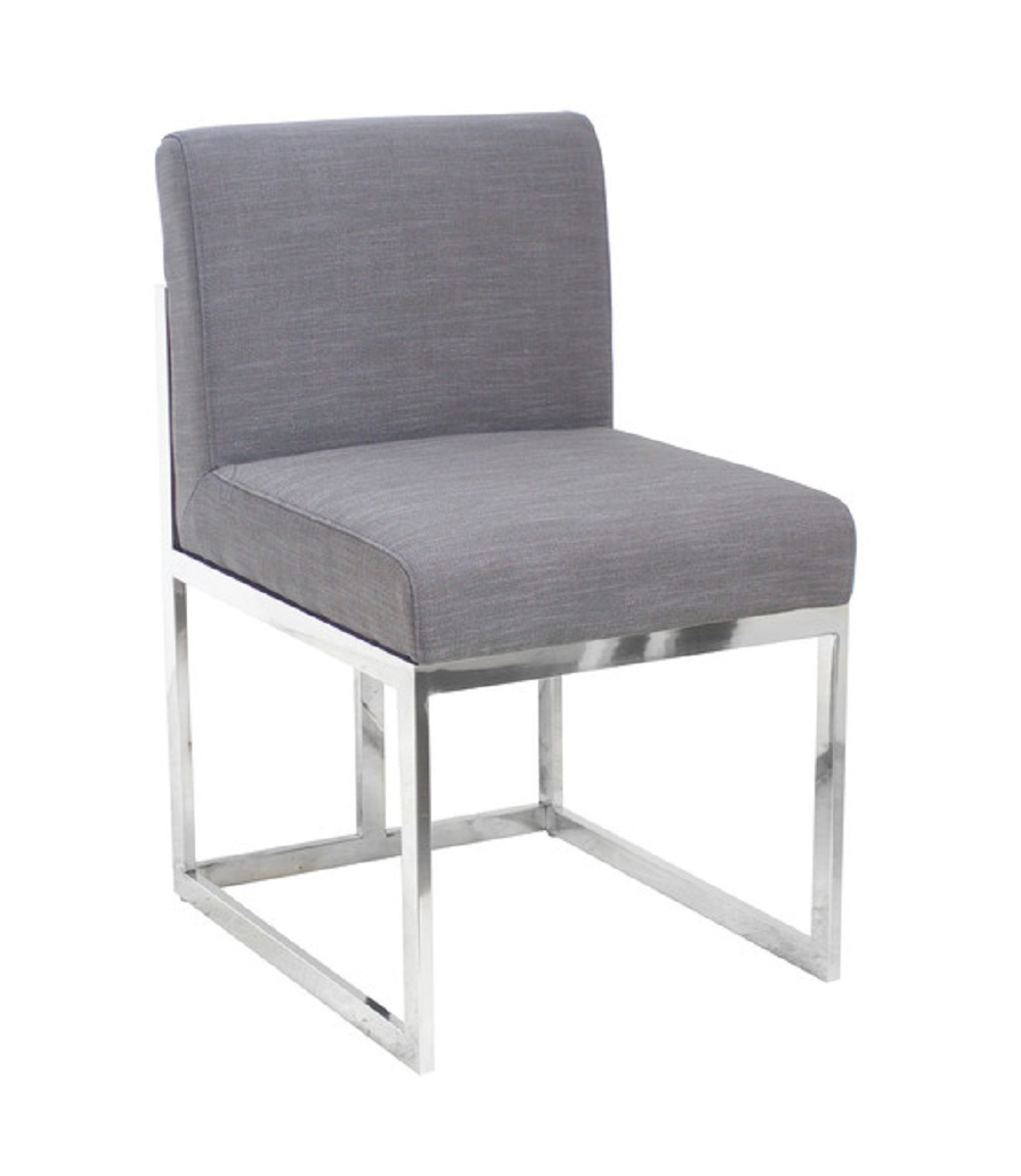V637-42088-202508251310-00 Jaxson Dining Chair Grey Silver Seat Sofa Lounge Tub 81cm - Image 1