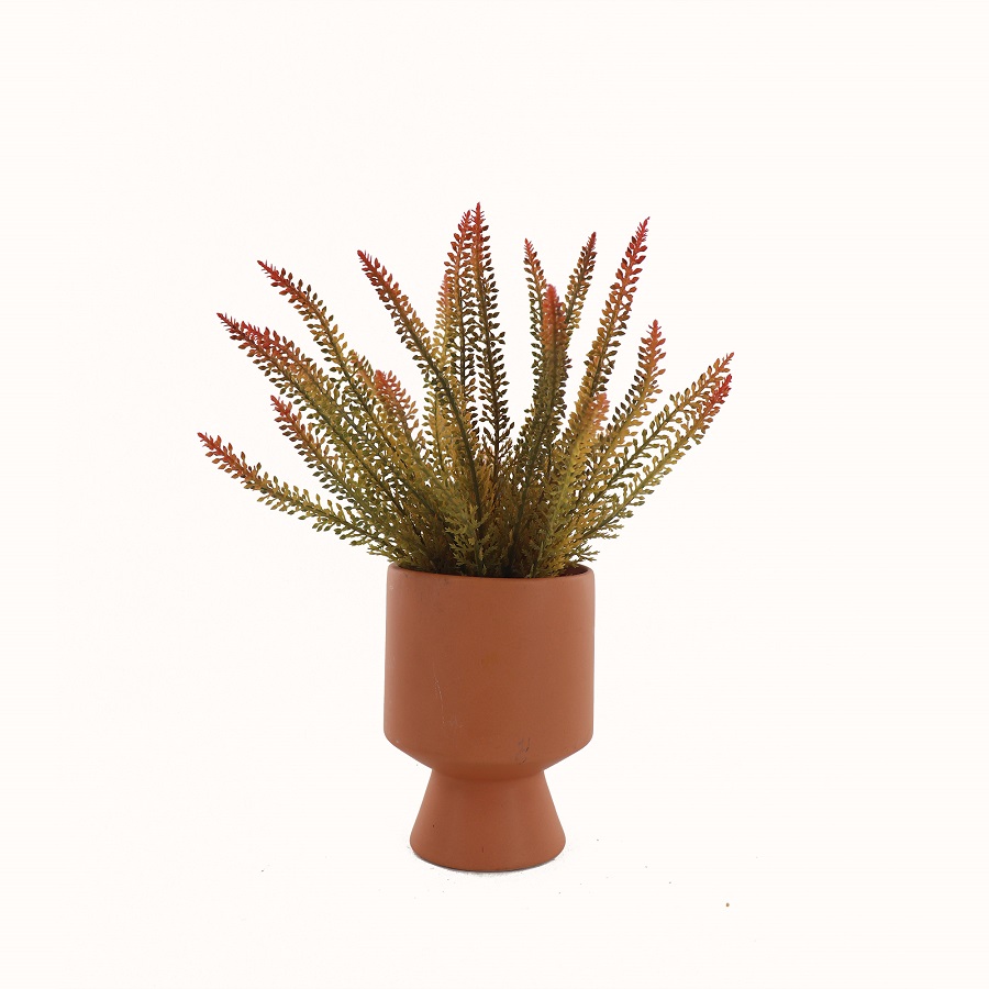 V637-45124FRN-202508251525-00 Jai Artifical Fern in Ceramic Vase 32cm - Image 1