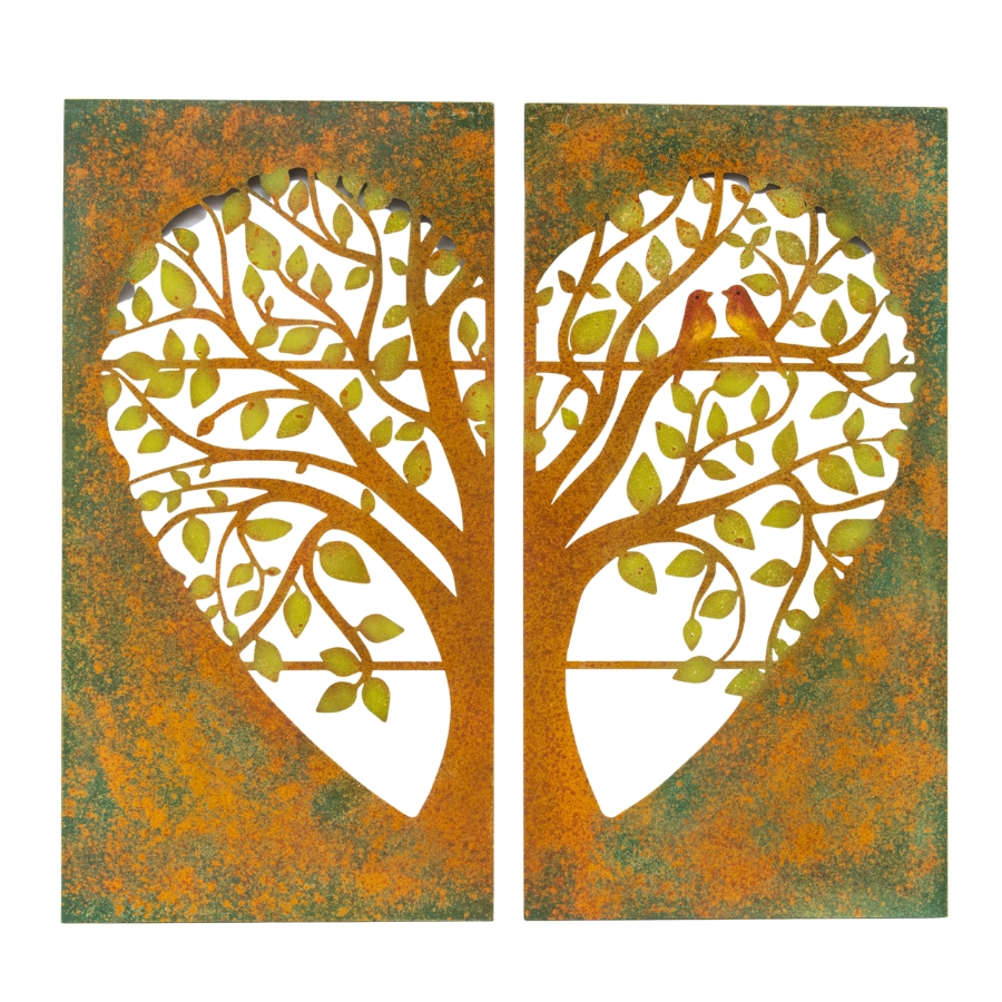xr:d:DAFyQ_TW6bg:19,j:6183849410935000573,t:23102514 Laser cut Heart 2 Piece Tree of Life Wall Art 94x90cm - Image 1
