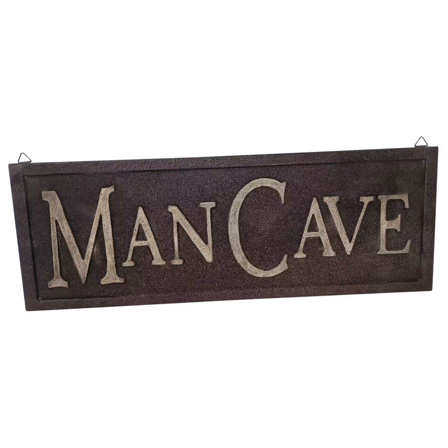 V637-84183WAL-202508251630-00 Rust 'Man Cave' Wall Sign 60x22cm - Image 1