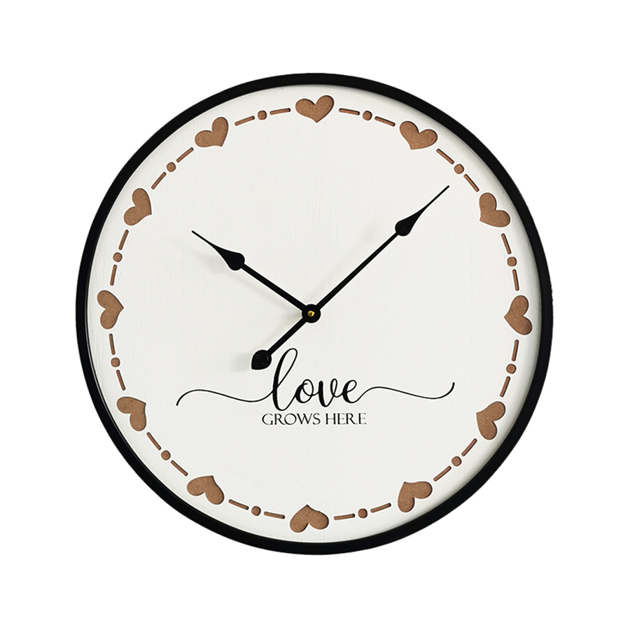 V637-92105CLK-202508251835-00 Love Grows Here Wall Clock 60cm - Image 1