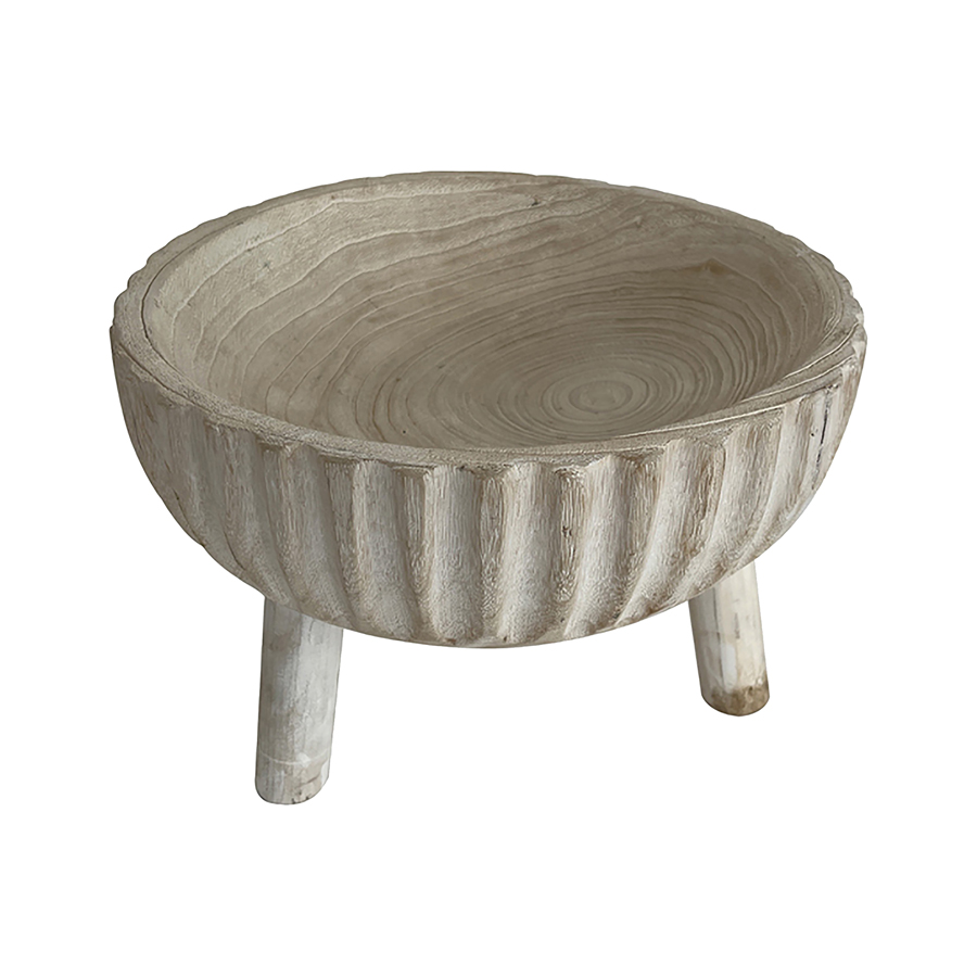 V637-92106BWL-202508251835-00 Crafted 3 Legged Decorative Bowl 27cm - Image 1