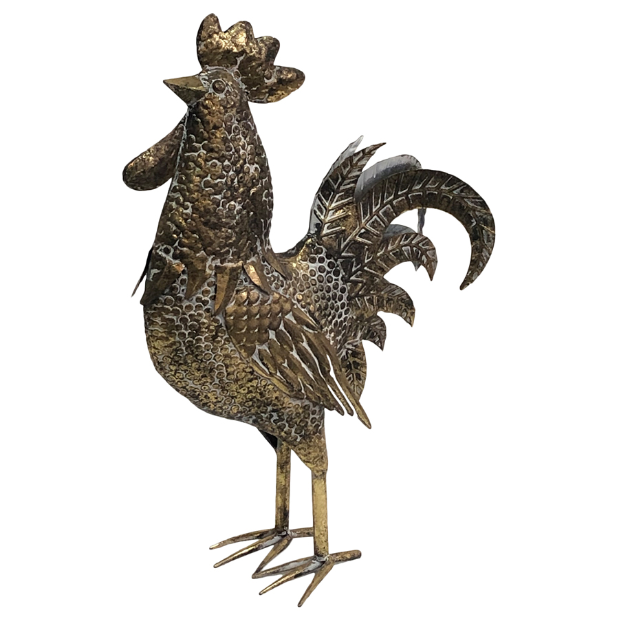 V637-97019CHK-202508251853-00 Lustre Gold Proud Chook 32x49cm - Image 1