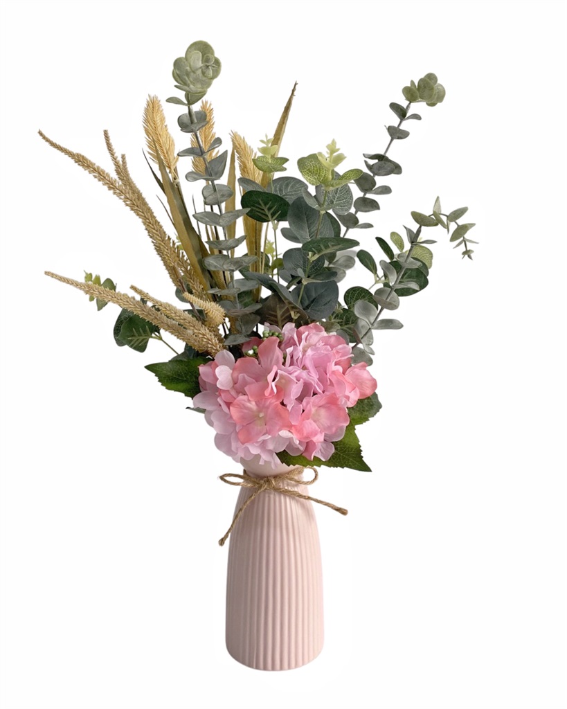 V637-AFL32073-202508251625-00 Artificial Floral Arrangement In Ceramic Vase 10x58cm - Image 1