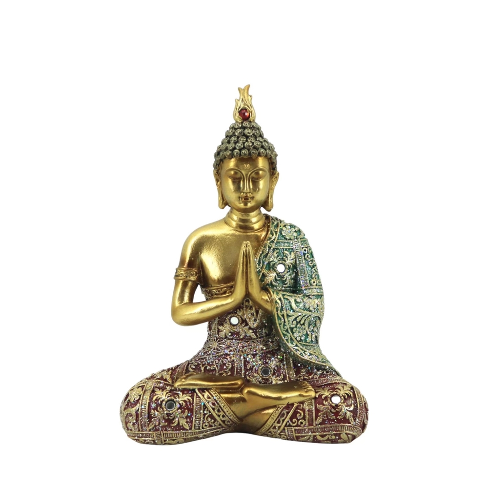 V637-DCO32682-202508251611-00 Oriental Buddha Statue 21cm - Image 1