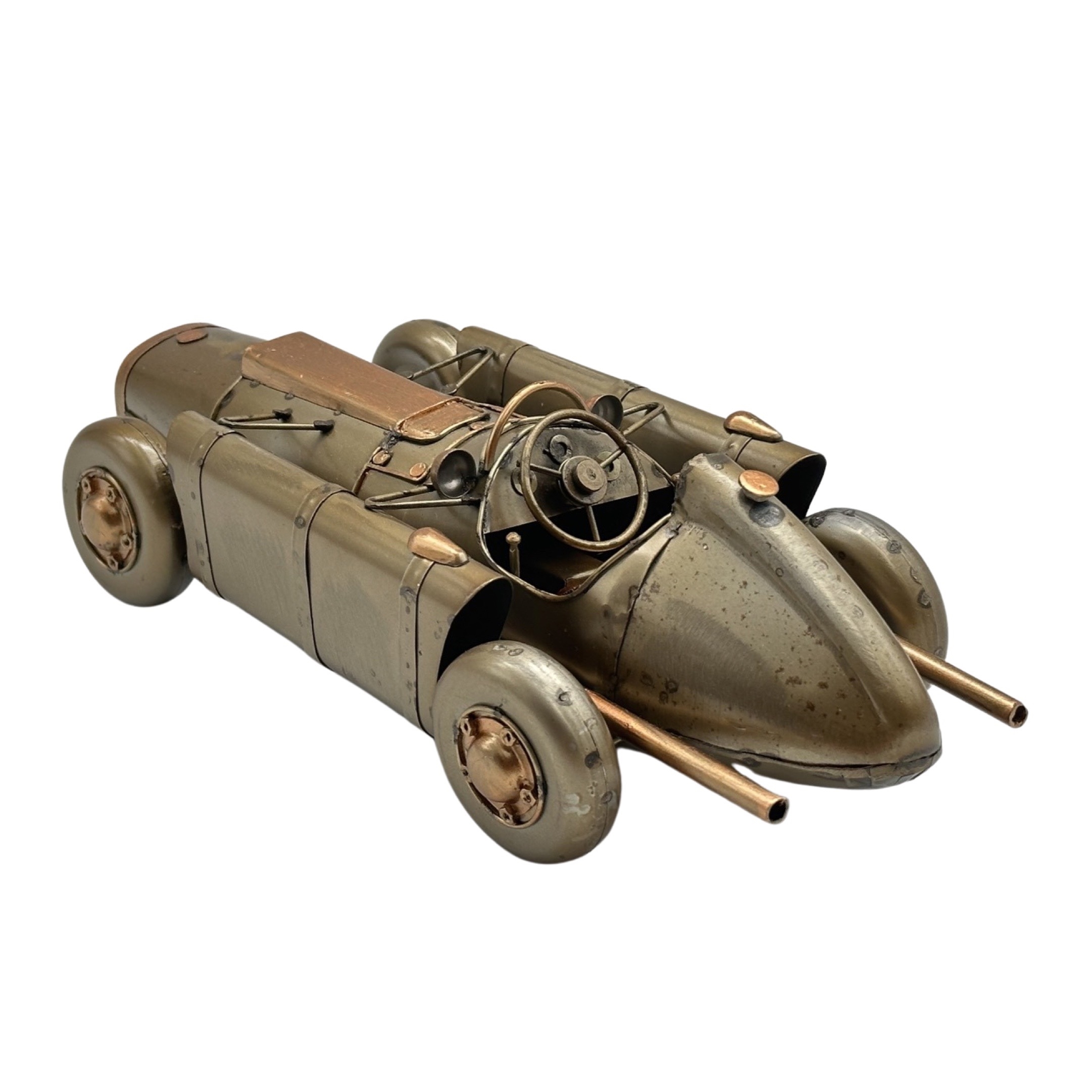 V637-DCO35693-202508251653-00 Antique Style Metal Sports Car 9cm - Image 1