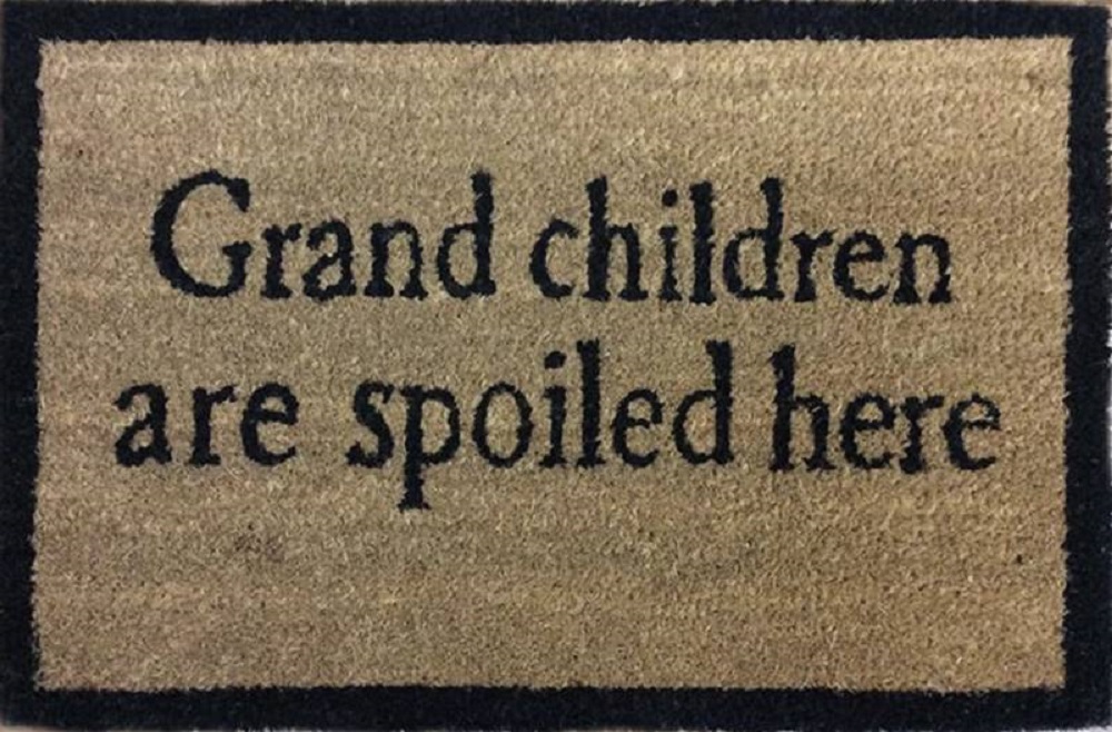V637-E423062-202508252325-00 Grand Children Spoilt Here Doormat Door Mat 60x40cm - Image 1