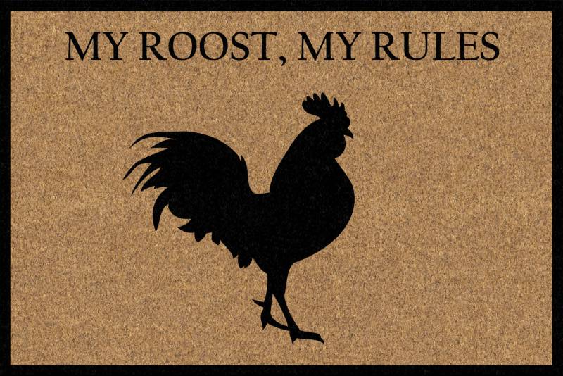 V637-E423708-202508251953-00 My Roost My Rules Doormat 60x40cm - Image 1