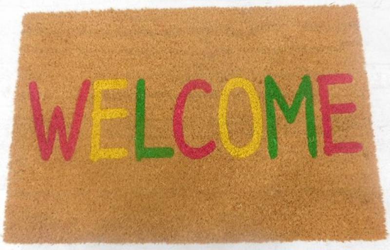 V637-E423719-202508252005-00 Rainbow Welcome Doormat 60x40cm - Image 1