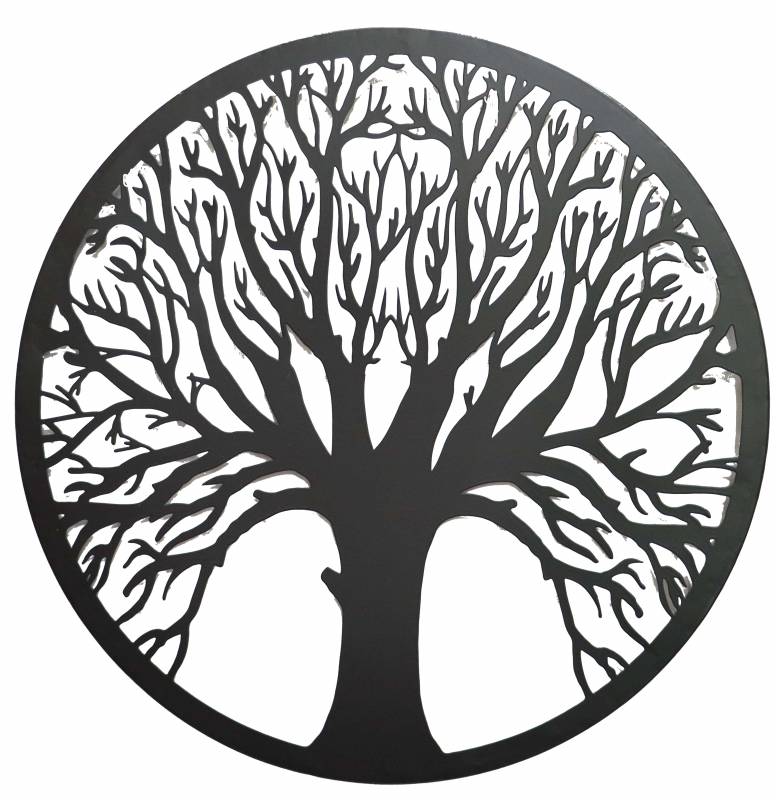 V637-E522736-202508252025-00 Welcome Tree Metal Wall Art 40cm - Image 1