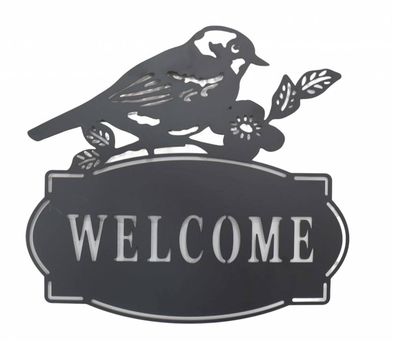 V637-E522813-202508252045-00 Welcome Bird Wall Art 38x34cm - Image 1