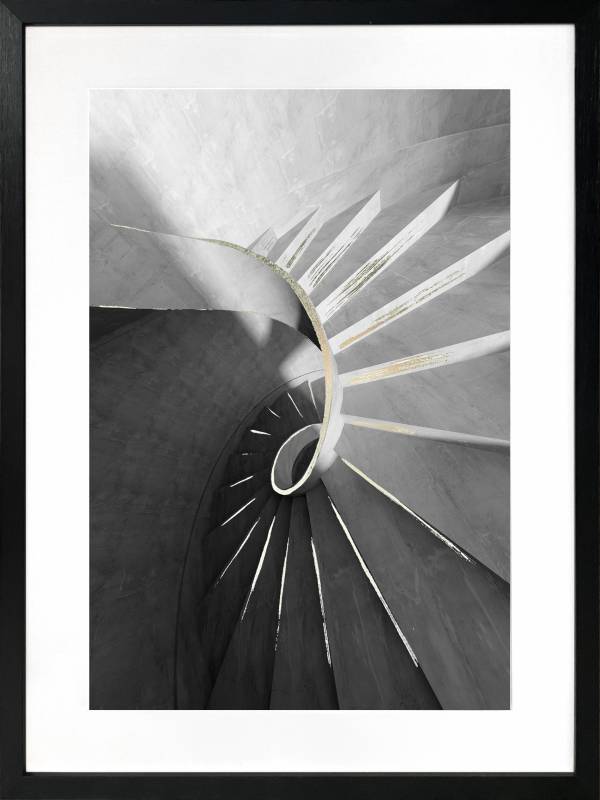 V637-E646054-202508252325-00 Stairway Artwork Framed W Glass Front 60x80cm - Image 1