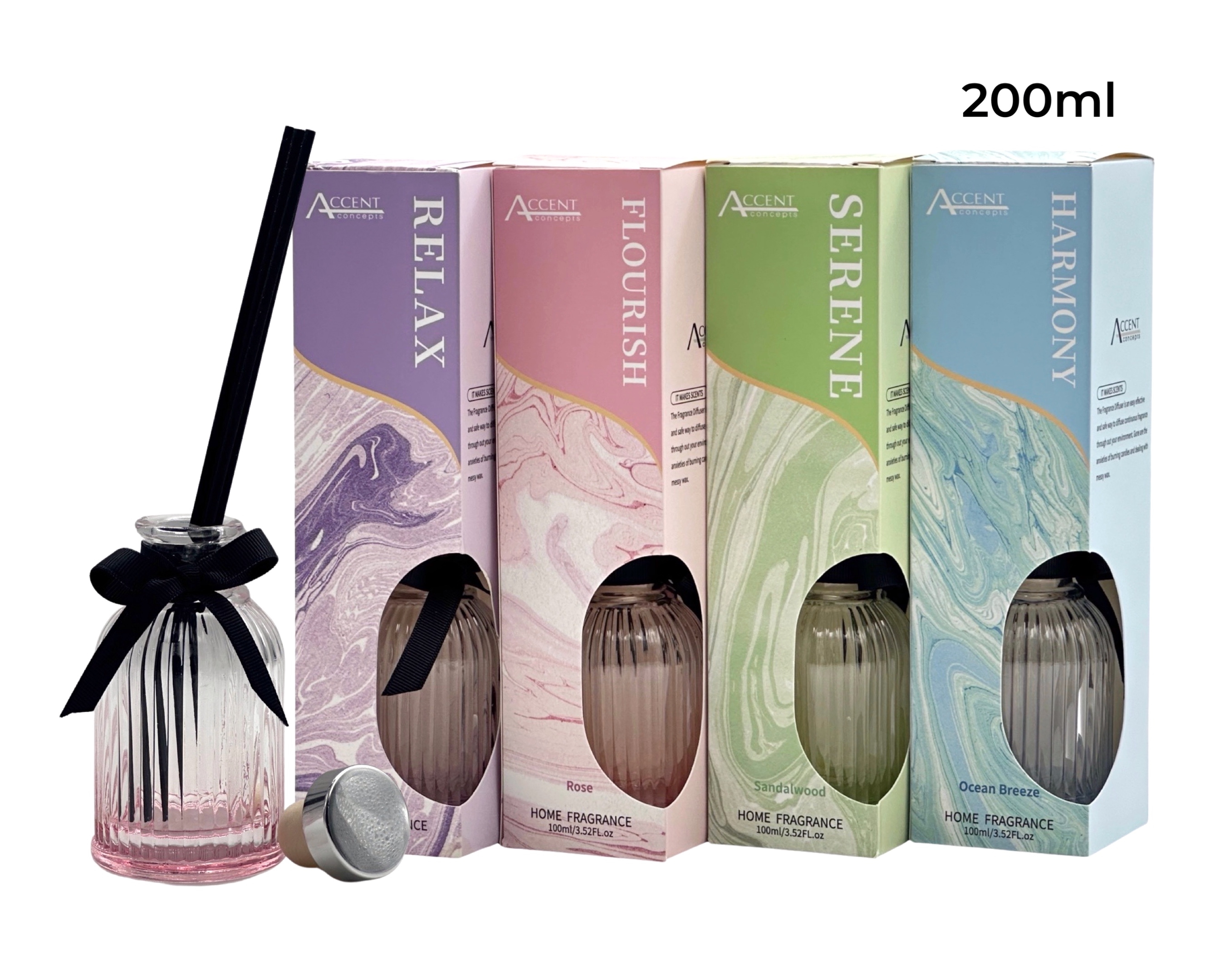 V637-INC35074-202508252230-00 bulk 12 Wellness Fragrance Diffuser 200ml 4 Assorted - Image 1