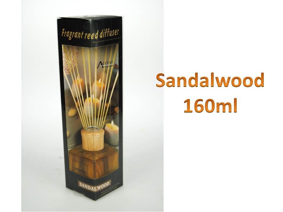 V637-INC9662-202508252240-00 bulk 12 Fragrant Oil Diffuser Sandalwood 160Ml 12 Rattan Sticks - Image 1