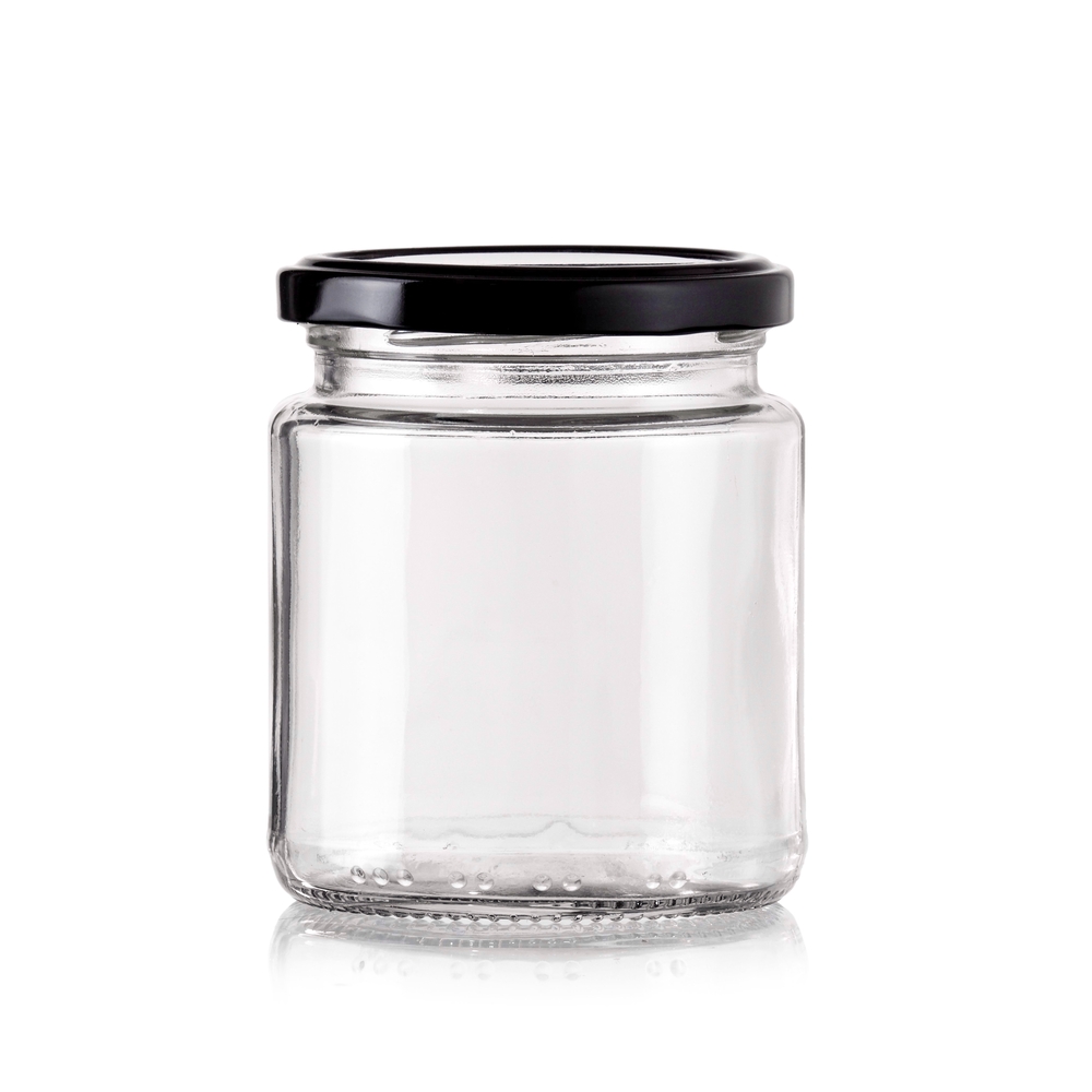 V637-KIT32950-202508252325-00 bulk 48 Glass Jar Round w Black Lid 400ml Canister 10cm - Image 1