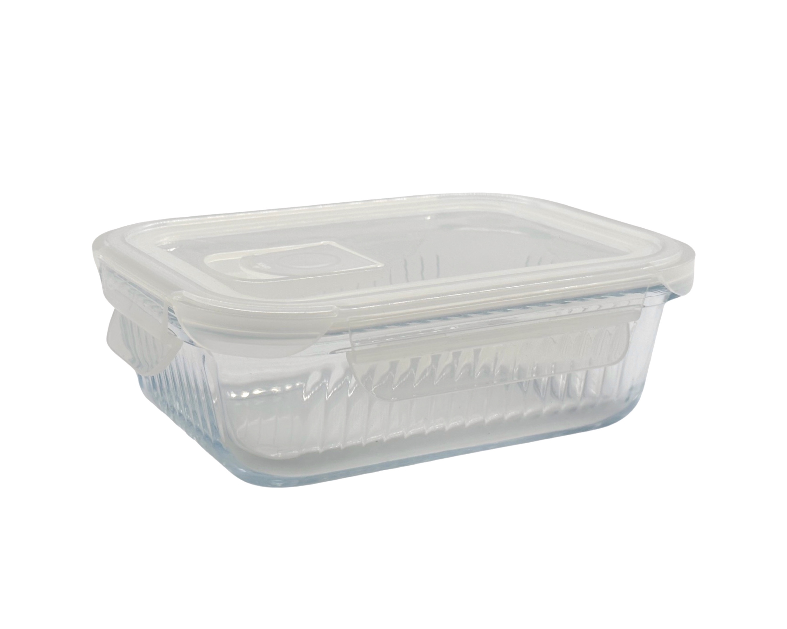 V637-KIT35274-202508252345-00 bulk 12 Borosilicate Glass Container W Lid Rect 1040ml 20x8cm - Image 1