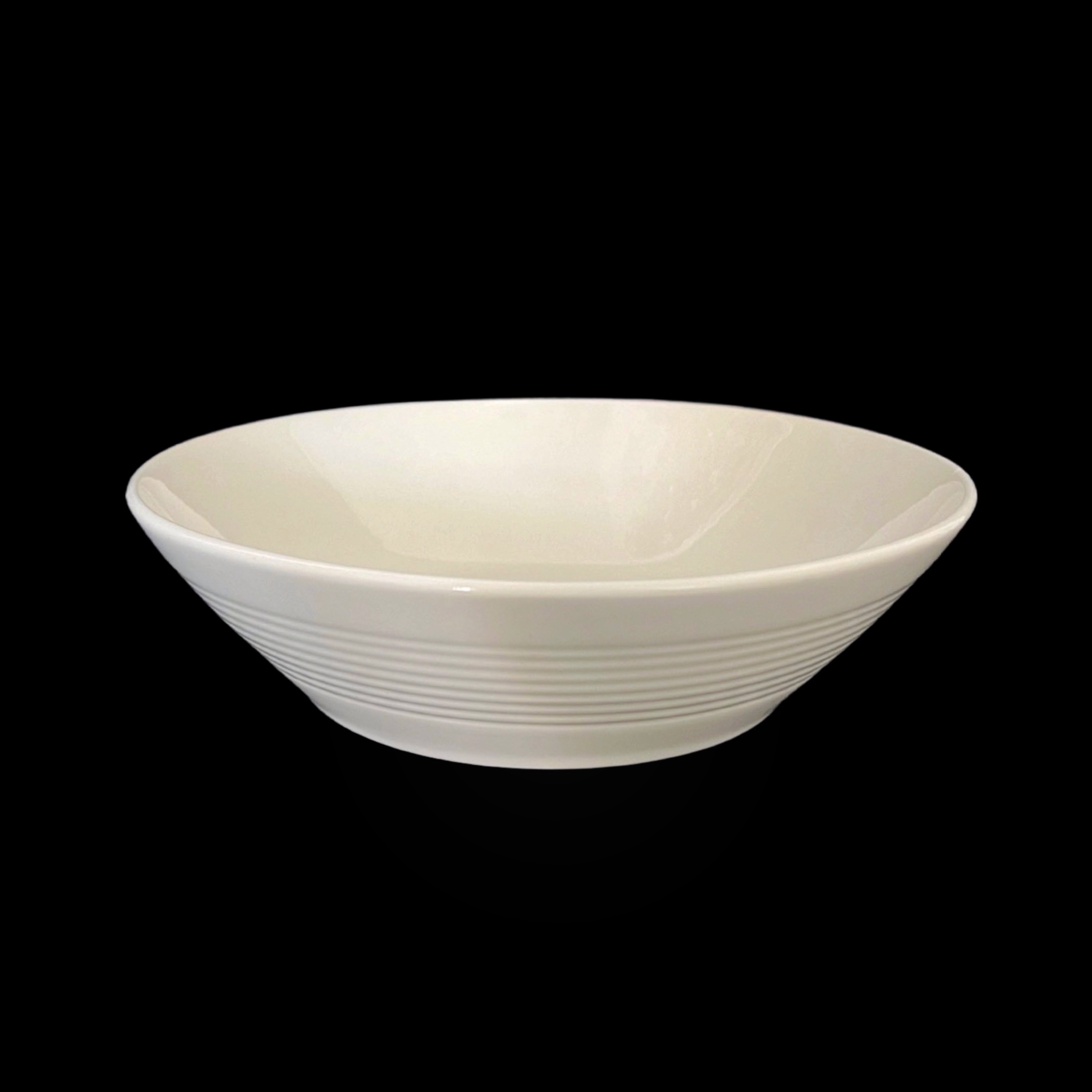 V637-TAB35959-202508260620-00 bulk 18 White Fine Bone China Embossed Bowl 19x5cm - Image 1