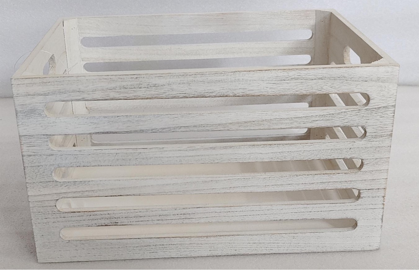 V637-WDB35975-202508260652-00 Wood Crates White Wash 40x22cm - Image 1