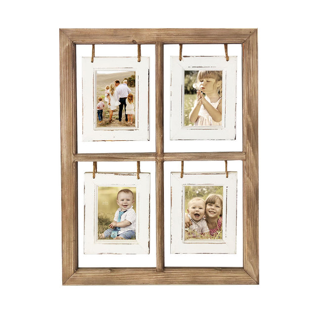 V637-WF-AHF14005-202508260735-00 Four Hanging Wooden Photo Frame 77cm - Image 1