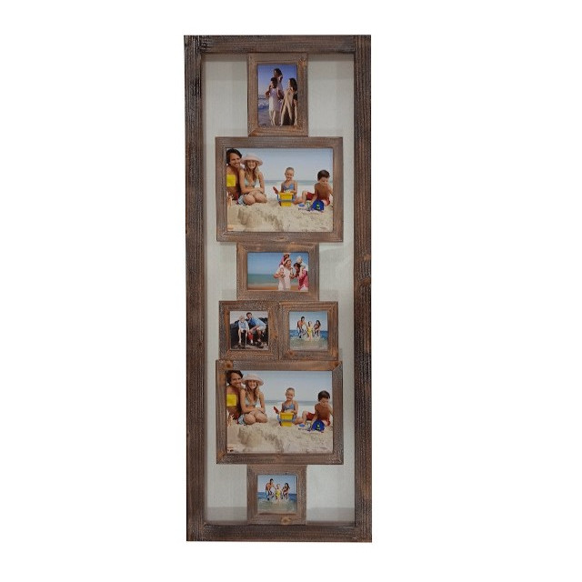 V637-WF-AHF172495-202508260415-00 A Wooden 7 Collage Photo Frame w Glass Background 116cm - Image 1
