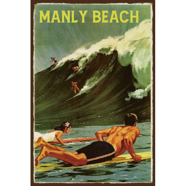 V637-WF-BIGWAVEMANLYBEACH-202508260515-00 Big Wave Manly Beach Wall Art 20x30cm - Image 1