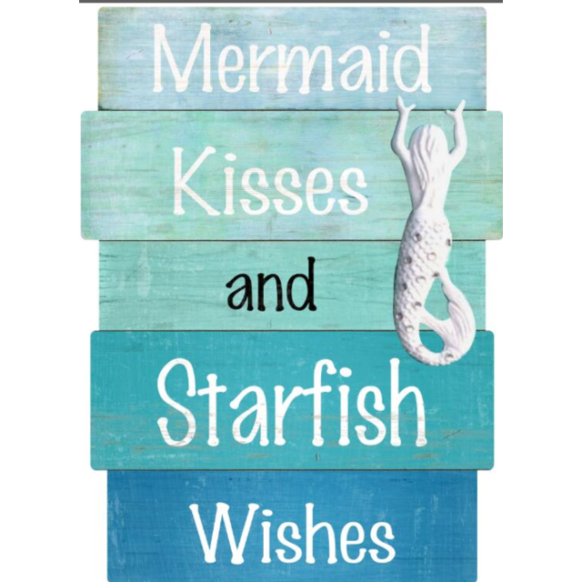 V637-WF-MERMAIDSSTARFISH-202508260552-00 Mermaid & Starfish Wall Art 75cm - Image 1