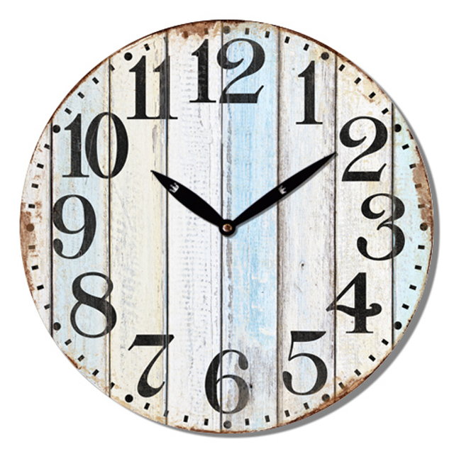 V637-WF-RAC-132-202508260610-00 Rustic Round Wall Clock 28cm - Image 1
