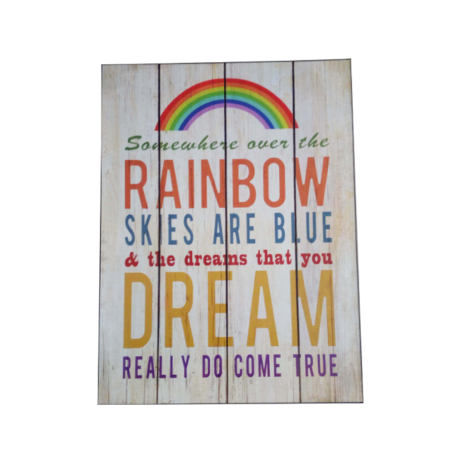 V637-WF-RAC-151-202508260615-00 Somewhere Over The Rainbow Metal Wall Art 40cm - Image 1