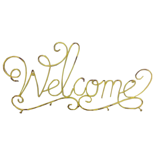 V637-WF-WOO-975-202508260720-00 Welcome Metal Wall Art 78cm - Image 1