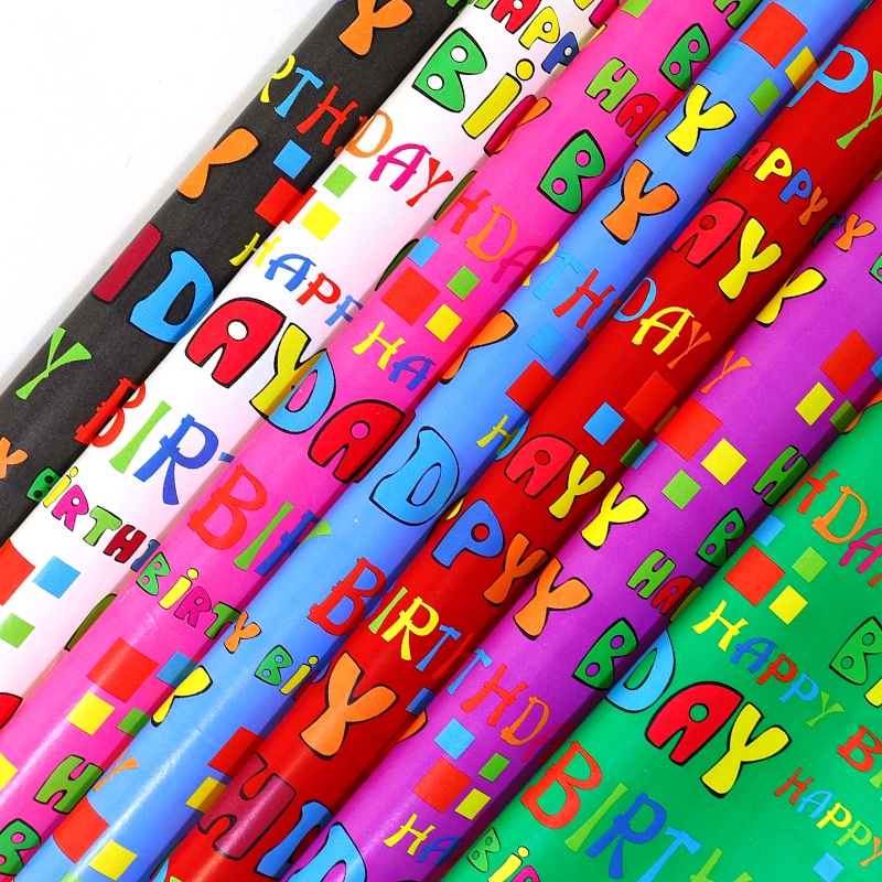 V637-WRP33968-202508260745-00 bulk 50 Happy Birthday Gift Wrap 70cmx3m 38mm Core - Image 1