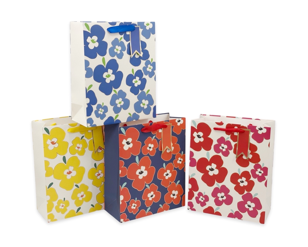 V637-WRP34014-202508260745-00 bulk 24 Large Accent Groovy Gift Bag Assorted 32cm - Image 1