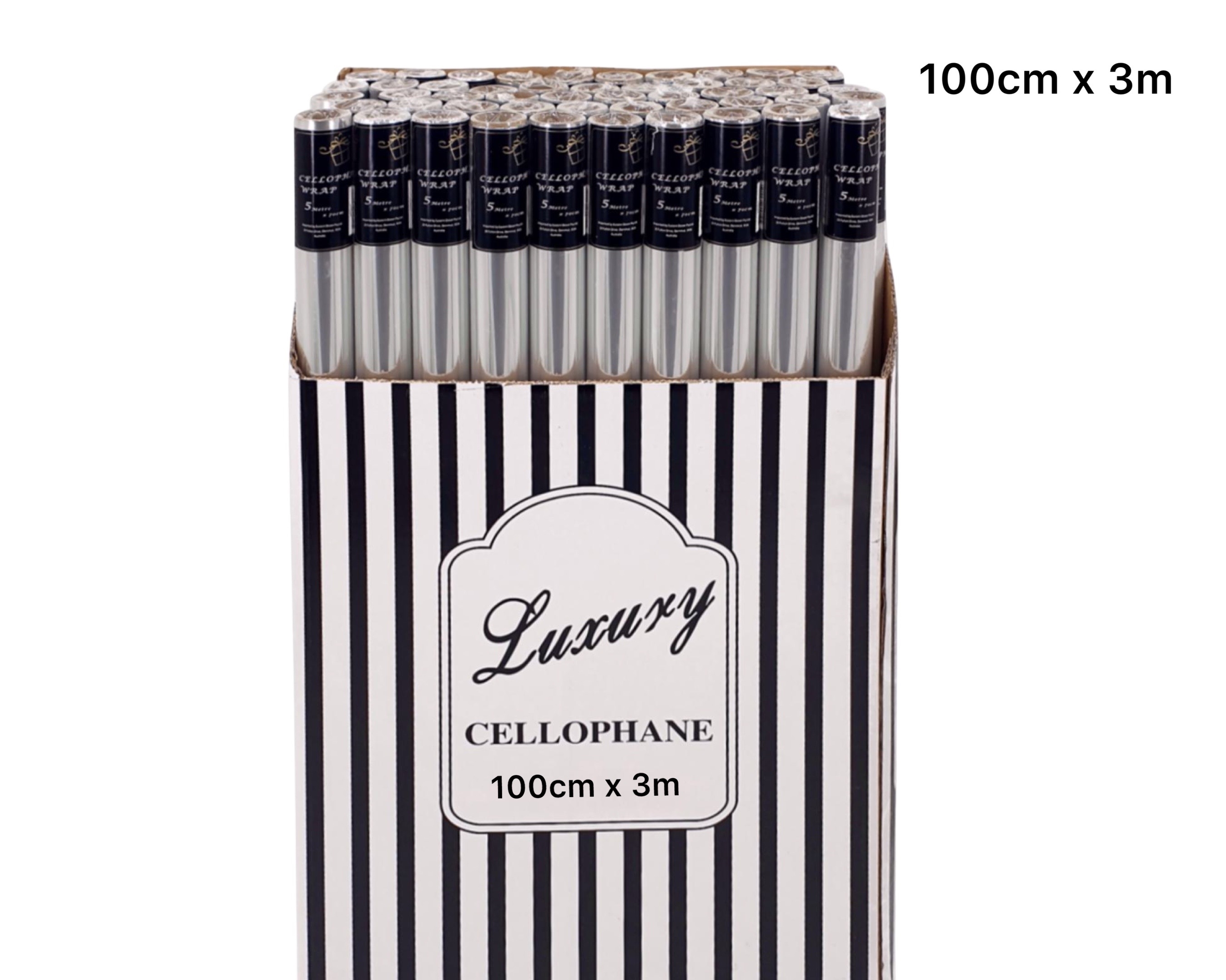 V637-WRP34145-202508260745-00 bulk 50 Cellophane 100cmx3m on 38mm Core - Image 1